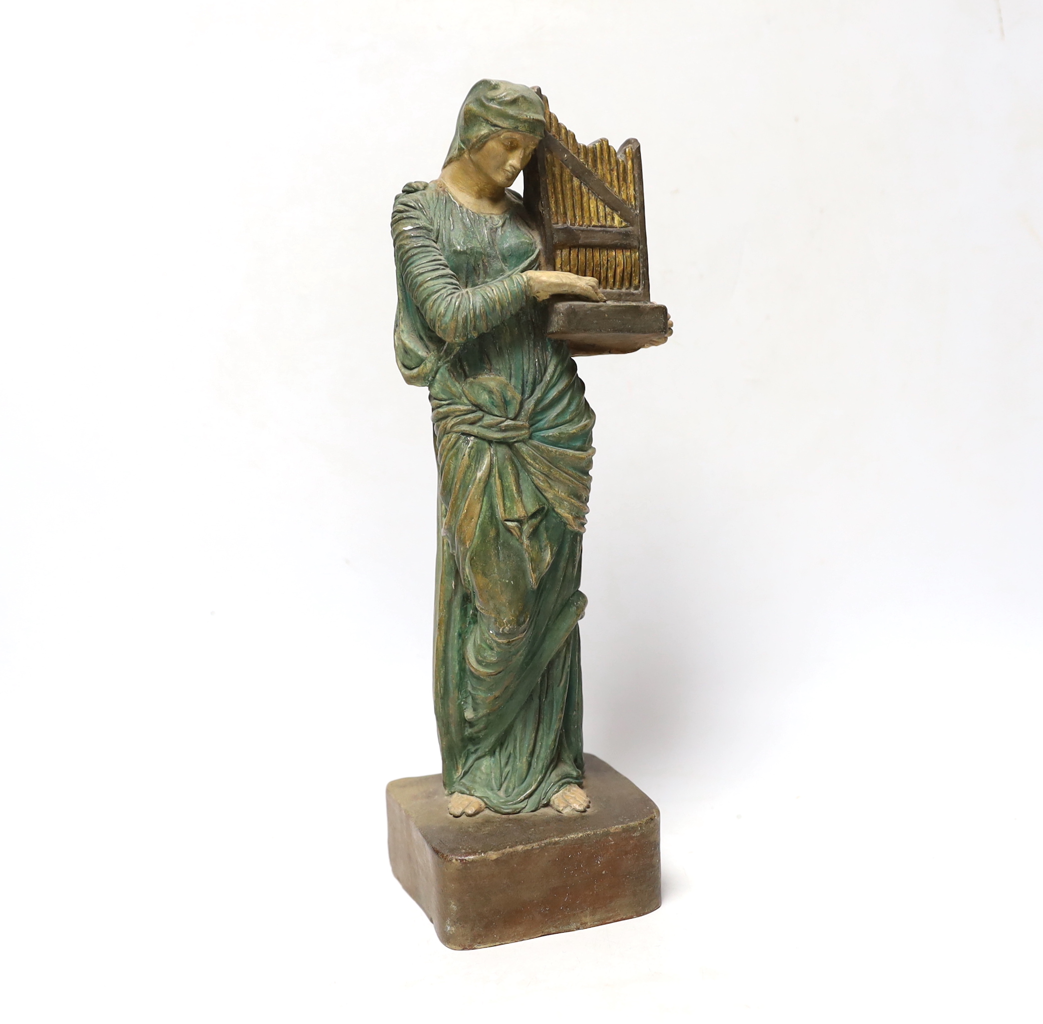 A Compton Potters’ Art Guild figure of St. Cecilia, 32cm